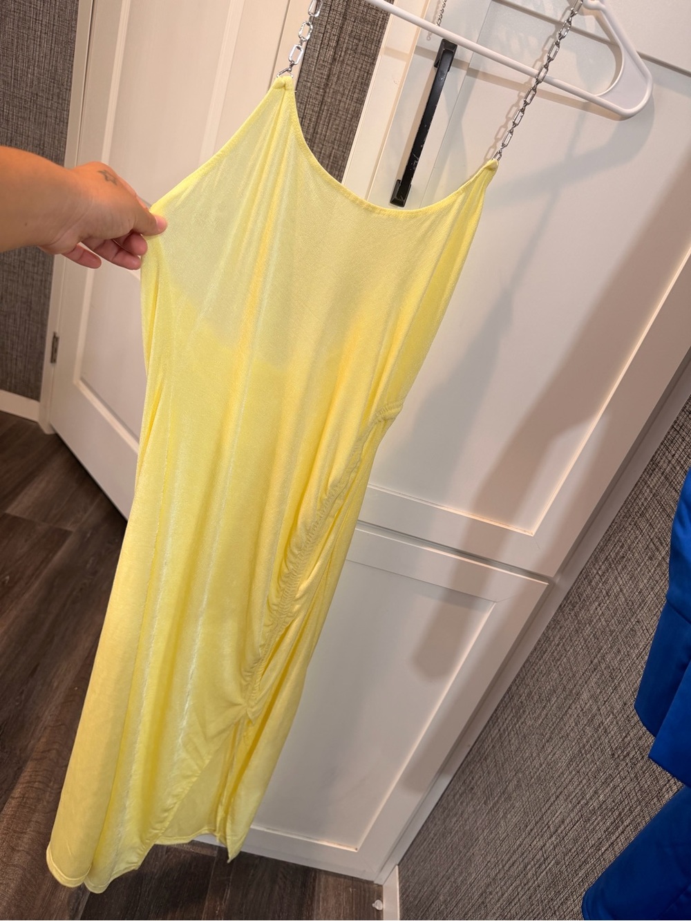 PacSun Yellow Beach Slip Dress with Chain Straps